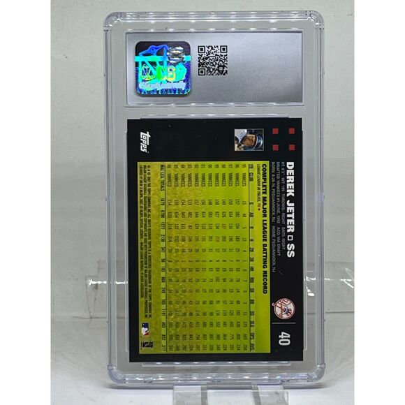 2007 Topps - #40 Derek Jeter, George W. Bush, Mickey Mantle CSG 6.5 - Picture 3 of 4